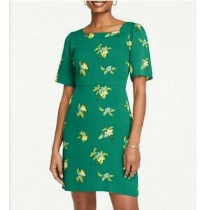 Ann Taylor Factory Floral Square Neck Dress